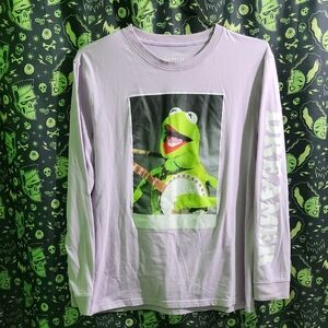 Disney The Muppets Kermit Dreamer Long Sleeve Lavendar Shirt